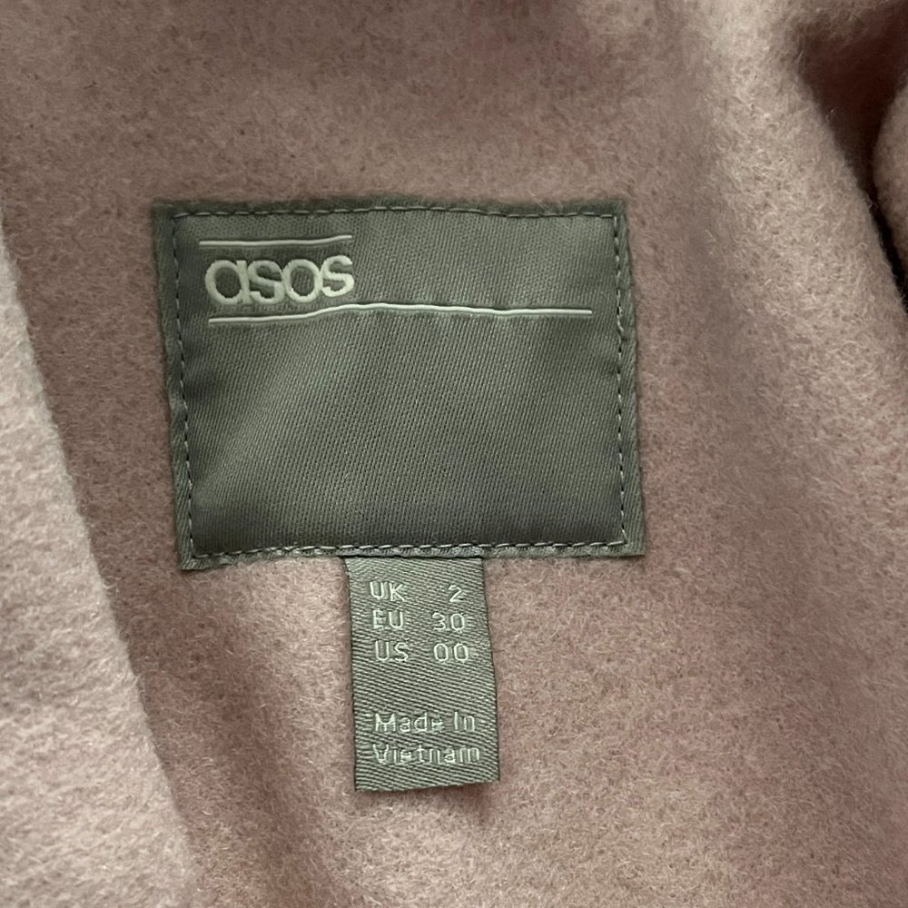 ASOS Petite Classic Coat With Statement Buttons In Pink - Picture 5 of 8